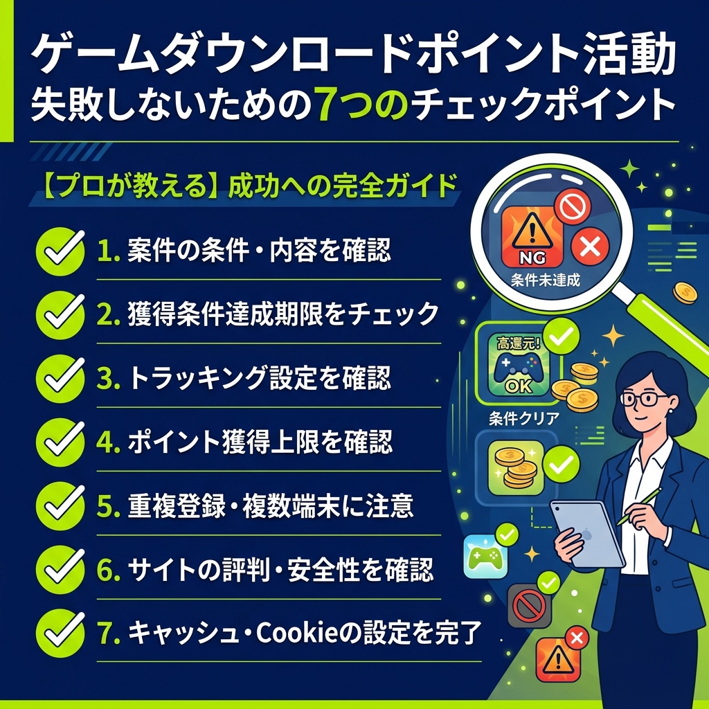 ゲームDL型ポイ活の案件チェックリスト