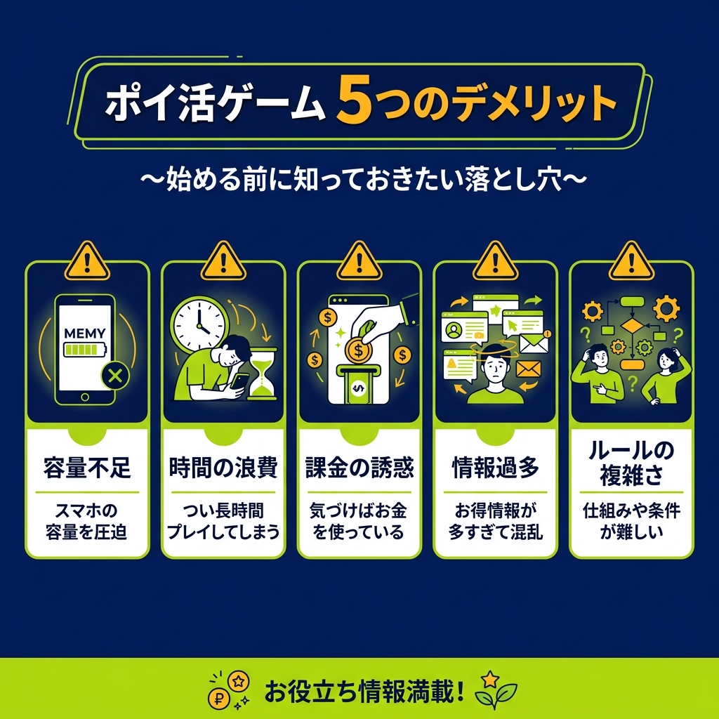 ポイ活ゲームのデメリット